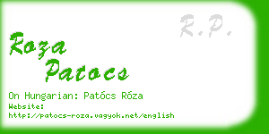 roza patocs business card