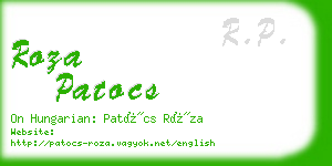 roza patocs business card